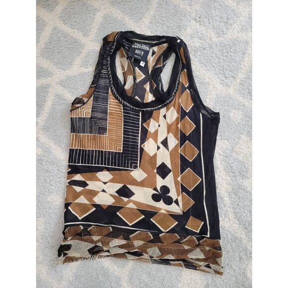 Jean Paul Gautier Vintage Silk Printed Top S - Picture 10 of 12